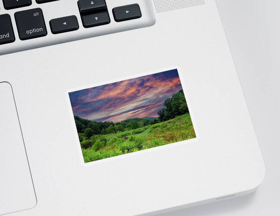 Landscape Sticker featuring the photograph View from the Field by Allen Nice-Webb