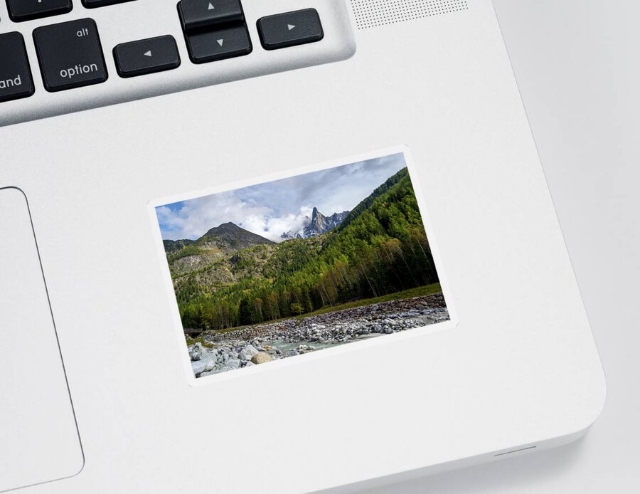 River Sticker featuring the photograph View from the river by Andrew Lalchan