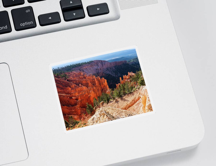 Bryce Canyon Sticker featuring the photograph View from Yovimpa Point, Bryce by Ron Long Ltd Photography