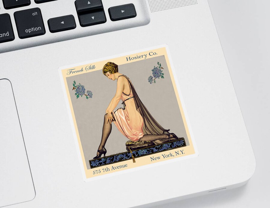 Stockings Sticker featuring the photograph Vintage Stocking Advertisement by Andrew Fare