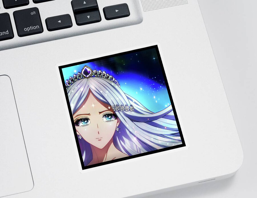 Healer Sticker featuring the digital art Violet Princess by Shawn Dall