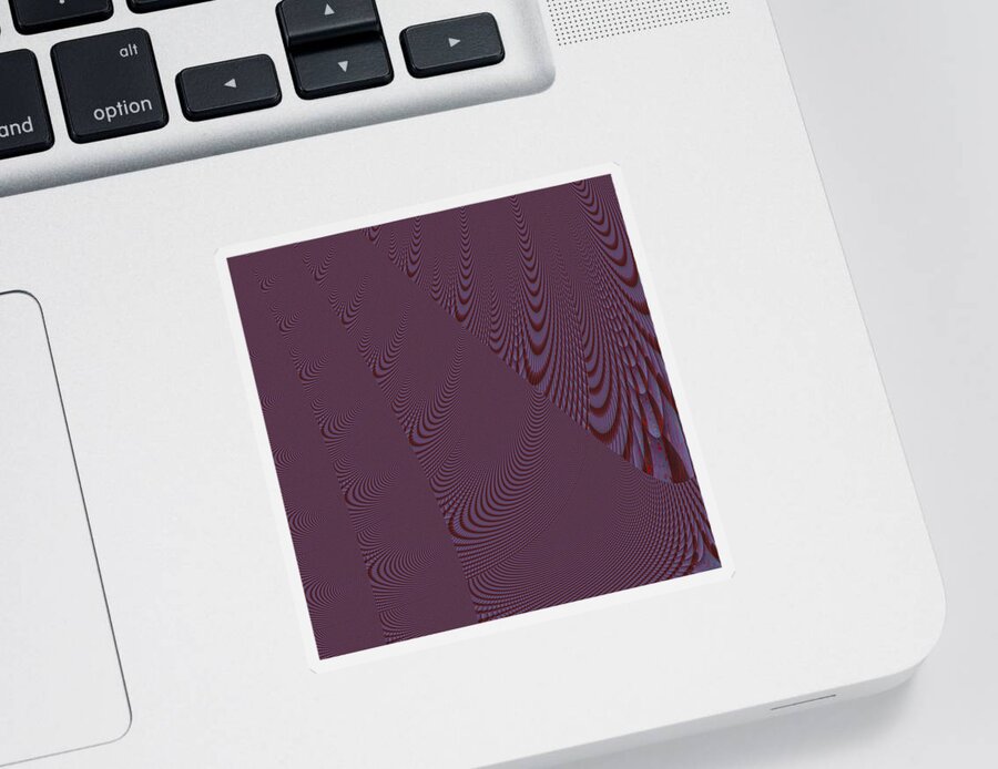 Fractal Sticker featuring the digital art Violet Symphony by Stephane Poirier
