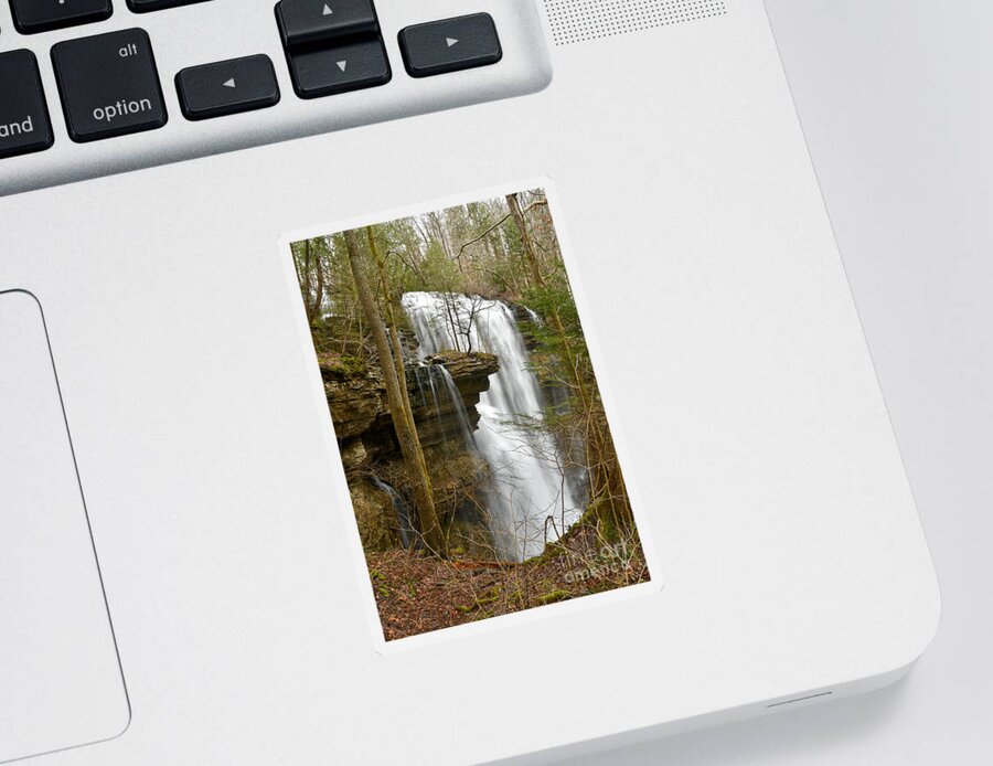Virgin Falls Sticker featuring the photograph Virgin Falls 3 by Phil Perkins