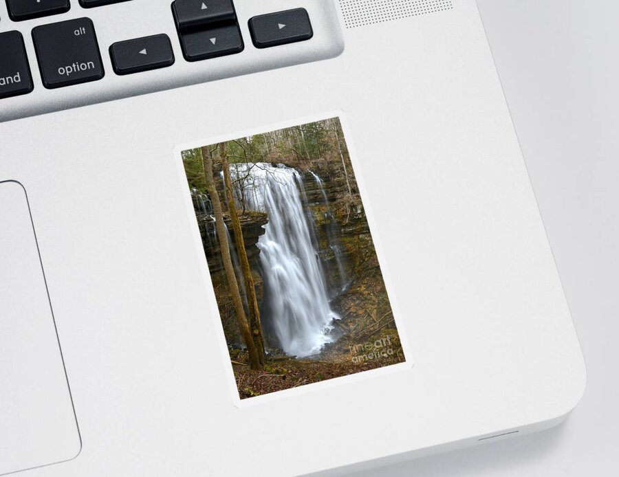 Virgin Falls Sticker featuring the photograph Virgin Falls 4 by Phil Perkins