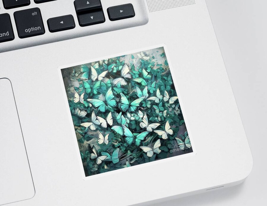 Butterflies Sticker featuring the painting Visions Of Butterflies by Tina LeCour
