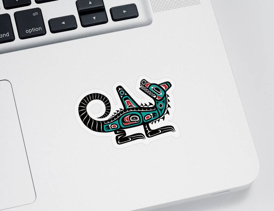 Wasgo Sticker featuring the digital art Wasgo Sea Wolf by Beltschazar