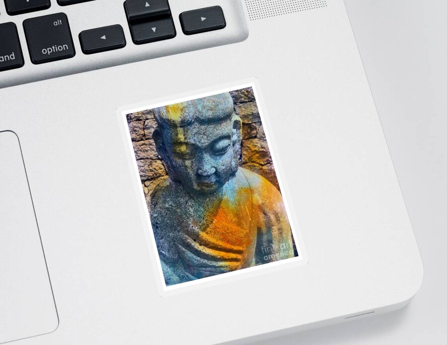 Buddah Sticker featuring the photograph Watching Over You by B Rossitto