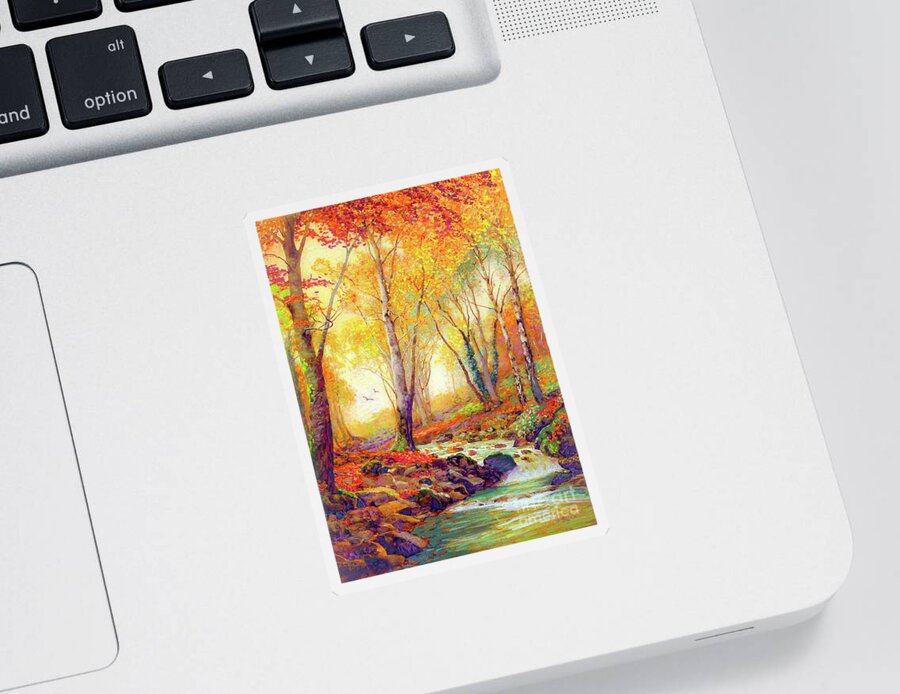 Landscape Sticker featuring the painting Water of Life by Jane Small