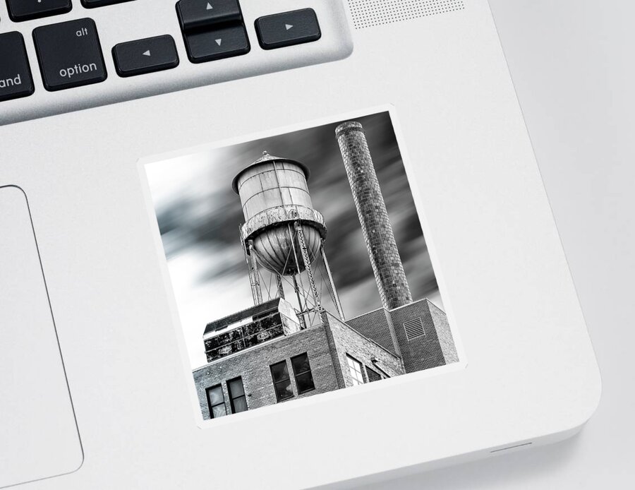 Fine Art Sticker featuring the photograph Water Tower by Tony Locke