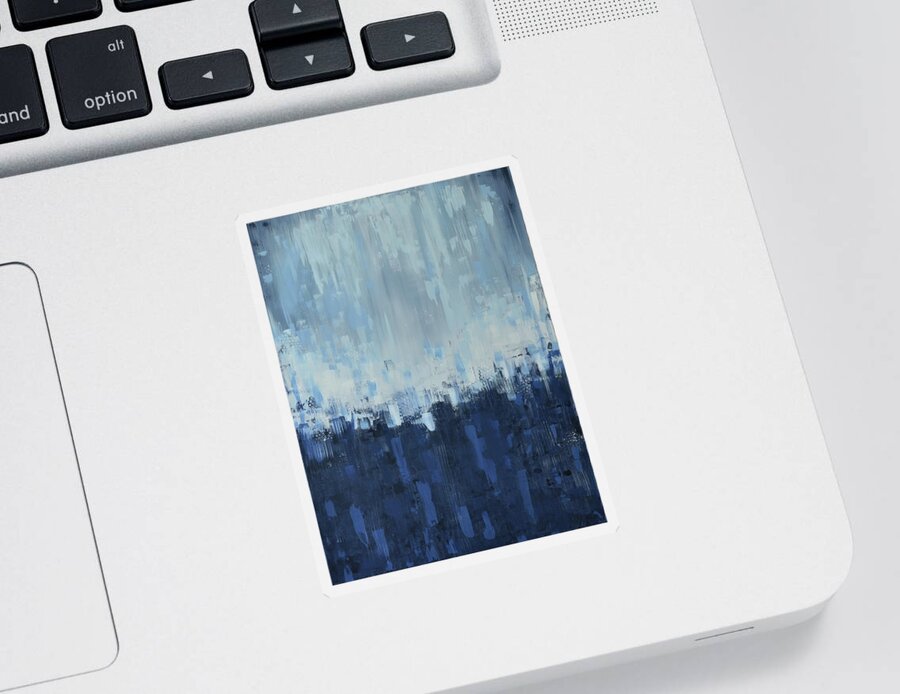 Blue Sticker featuring the painting Farmhouse Blue by Alexis King-Glandon