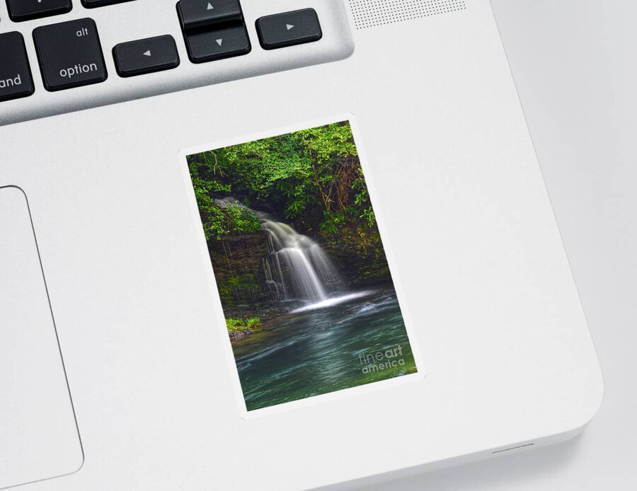 Waterfall Sticker featuring the photograph Waterfall On Little River by Phil Perkins