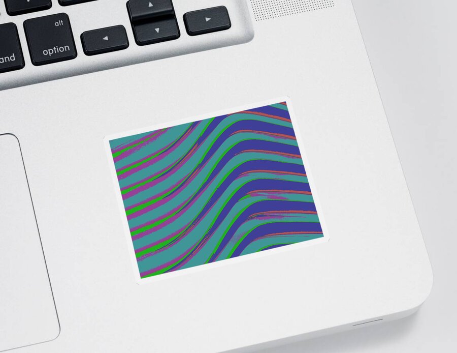 Wave Sticker featuring the digital art Wave by T Oliver