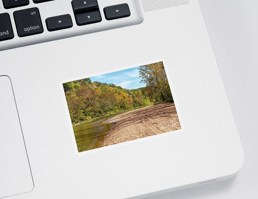 Ozarks Sticker featuring the photograph West Fork Black River Shore by Jennifer White