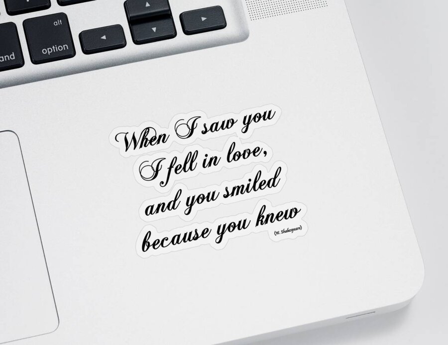 When I Saw You Sticker featuring the digital art When I saw you.. by Madame Memento