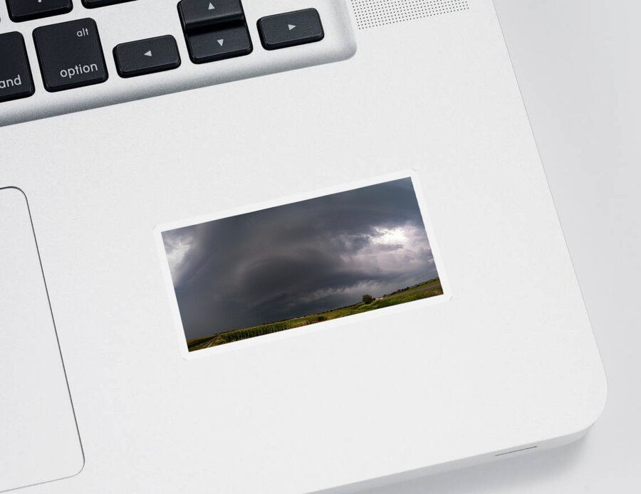 Nebraskasc Sticker featuring the photograph When there is Thunder 006 by Dale Kaminski