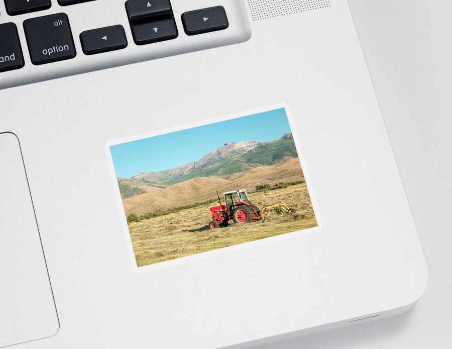 Elko Sticker featuring the photograph When Tractors Were Good by Todd Klassy