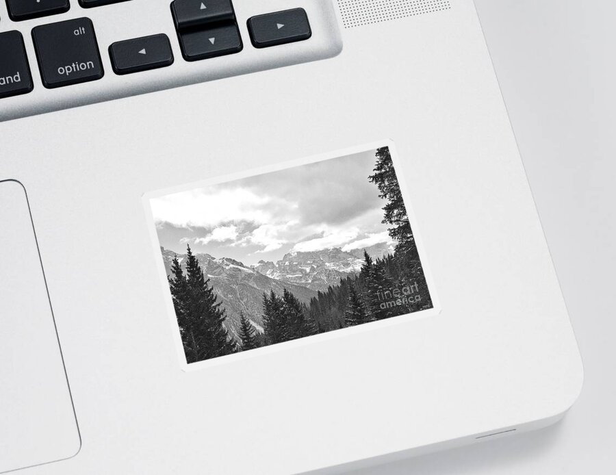 Alps Mountains Sticker featuring the photograph White mountains - The Alps by Ramona Matei