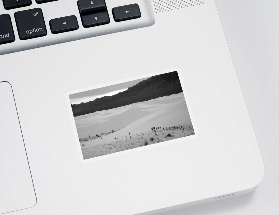 White Sands Photo Sticker featuring the photograph White Sands New Mexico bw by Bob Pardue