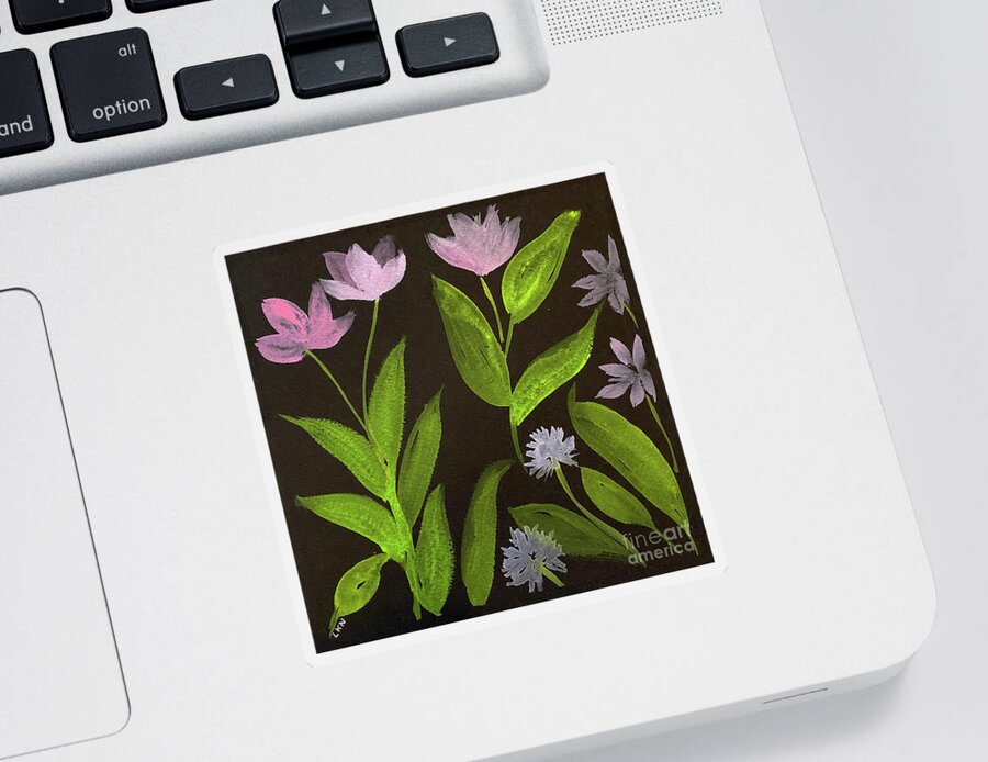 Wild Flowers Sticker featuring the painting Wild Flowers by Lisa Neuman