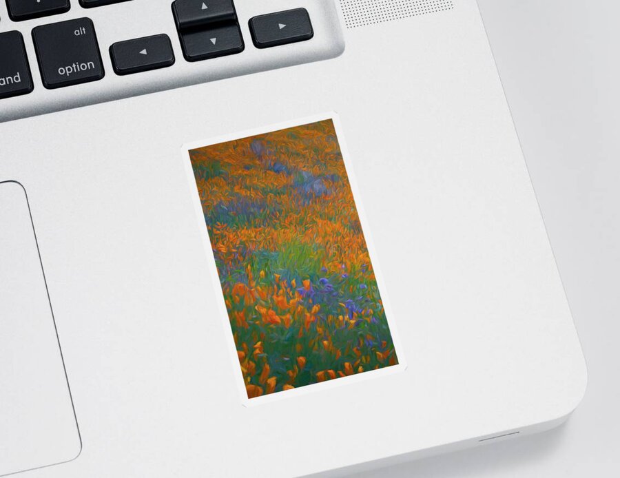 Wildflowers Sticker featuring the digital art Wildflowers Painting by Rebecca Herranen