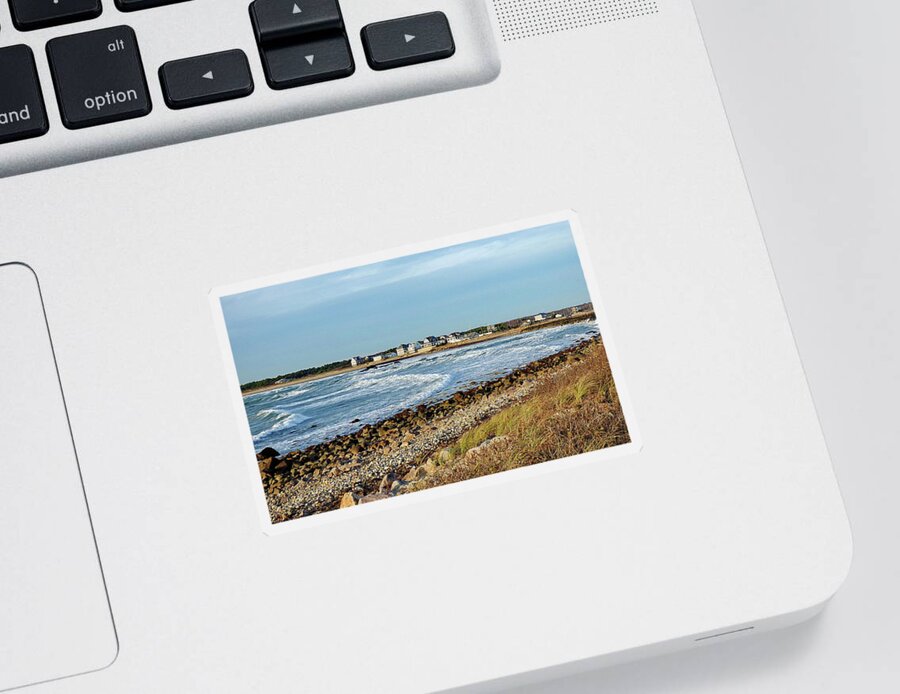 Horseneck Beach Sticker featuring the photograph Windy on the Ocean by Lyuba Filatova