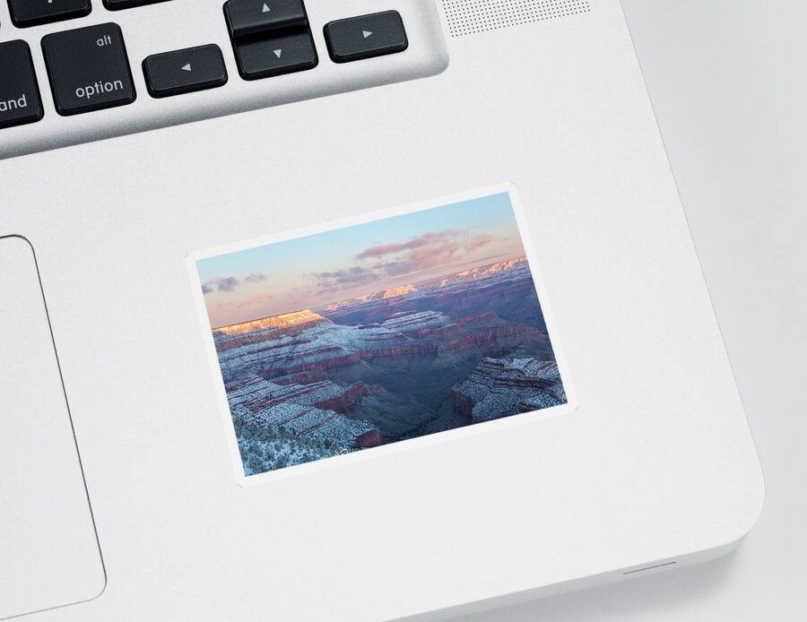 Landscape Sticker featuring the photograph Winter in Canyon by Jonathan Nguyen