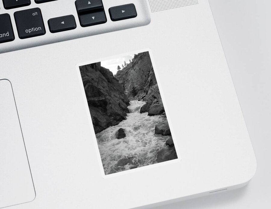 Photography Sticker featuring the photograph Winter Runoff 2 - Cache la Poudre River, Northern Colorado by Richard Porter