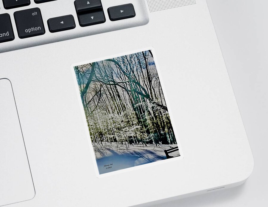 Snow Sticker featuring the photograph Winter Wonderland by John Anderson