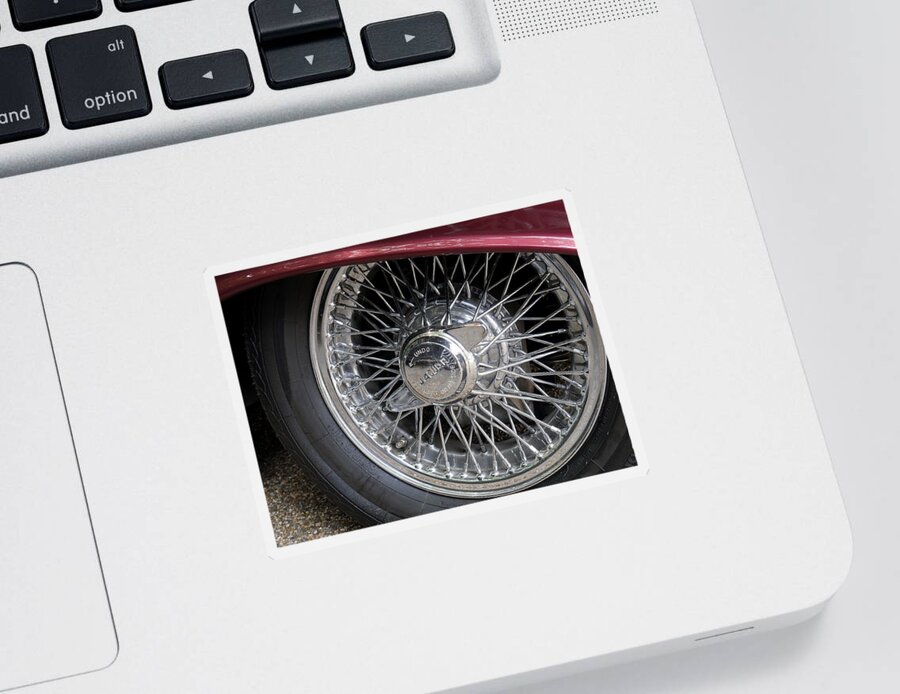 Richard Reeve Sticker featuring the photograph Wire Wheels by Richard Reeve