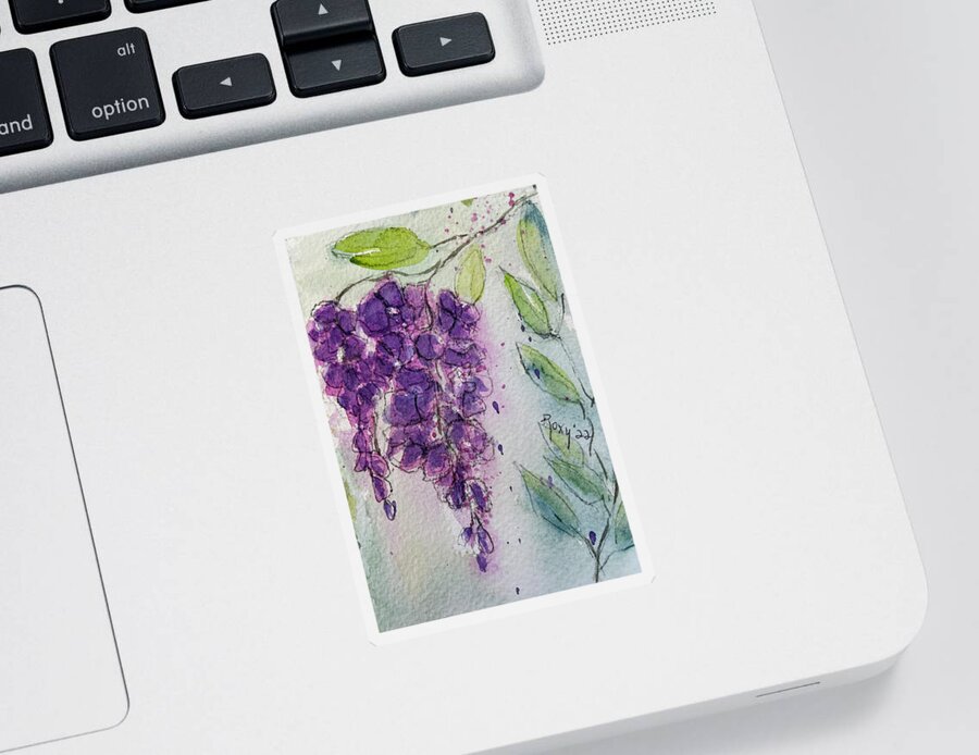 Loose Floral Sticker featuring the painting Wisteria Flowers by Roxy Rich