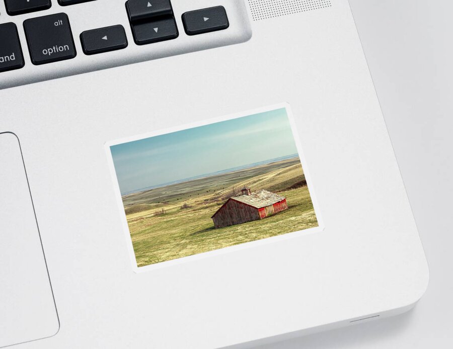Rural Sticker featuring the photograph Withering Barn by Todd Klassy