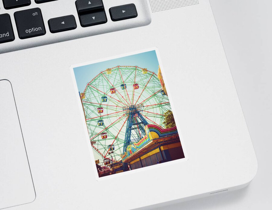 Ferris Wheel Sticker featuring the photograph Wonder Ferris Wheel by Sonja Quintero