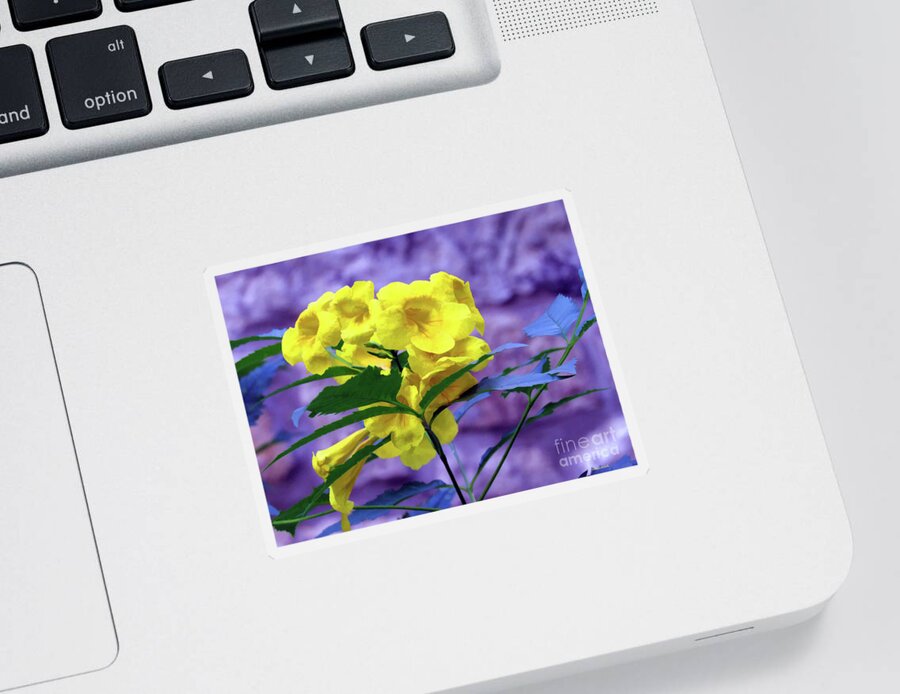 Yellow Flower Sticker featuring the photograph Yellow Flower by Roberta Byram