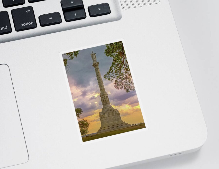 Yorktown Sticker featuring the photograph Yorktown Victory Monument by Jerry Gammon