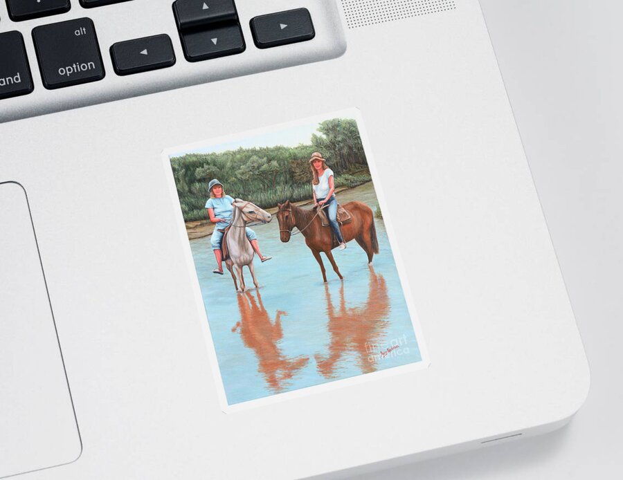 Minas Gerais Sticker featuring the painting You and I on Horseback by Aicy Karbstein