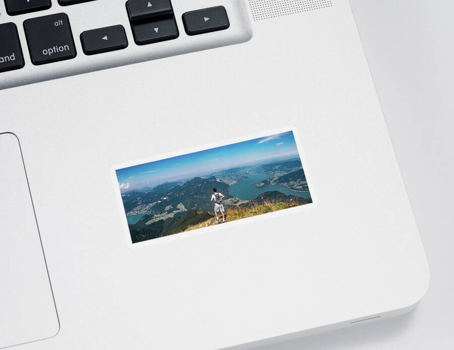 Strobl Sticker featuring the photograph Schafberg in the Austrian alps by Vaclav Sonnek