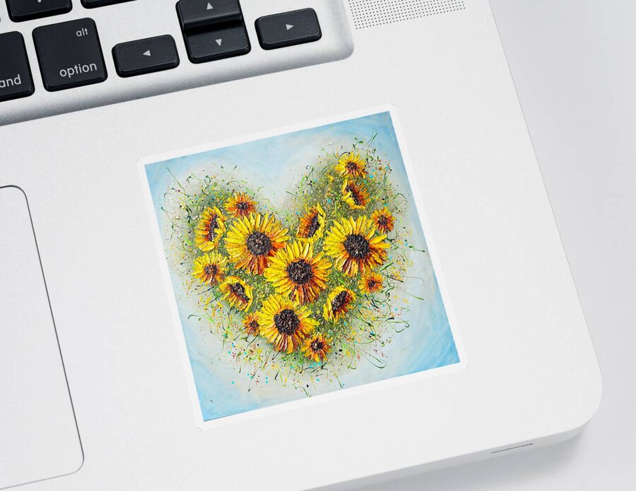 Sunflower Sticker featuring the painting You're my Sunshine by Amanda Dagg