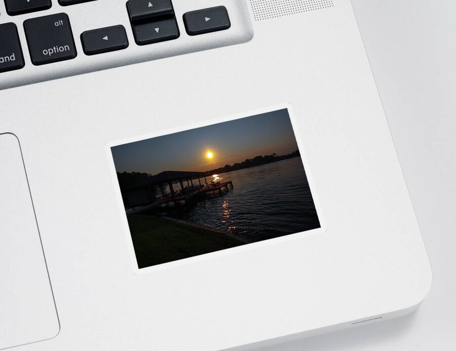 Lake Sticker featuring the photograph Zig Zag Lake Sunset by Ed Williams