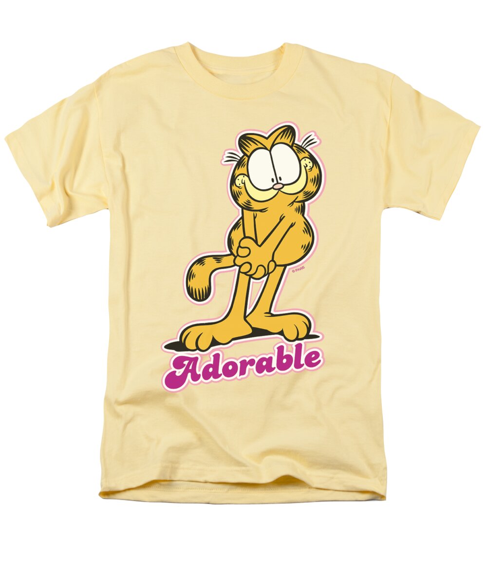 Garfield Men's T-Shirt (Regular Fit) featuring the digital art Garfield - Adorable by Brand A