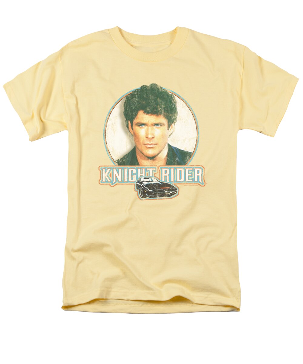 Knight Rider Men's T-Shirt (Regular Fit) featuring the digital art Knight Rider - Vintage by Brand A