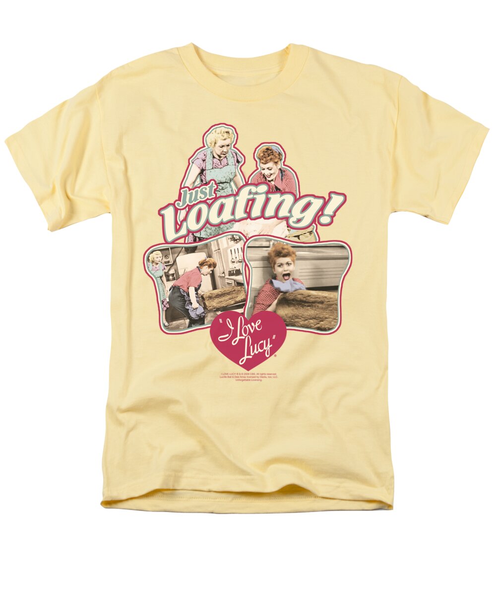 I Love Lucy Men's T-Shirt (Regular Fit) featuring the digital art Lucy - Just Loafing by Brand A