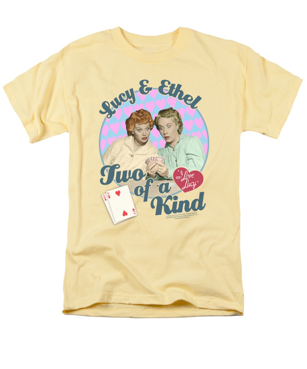 I Love Lucy Men's T-Shirt (Regular Fit) featuring the digital art Lucy - Two Of A Kind by Brand A