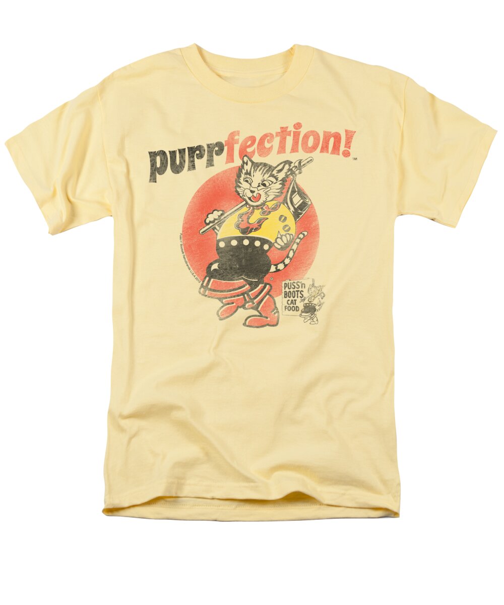 Puss N Boots Men's T-Shirt (Regular Fit) featuring the digital art Puss N Boots - Purrfection by Brand A