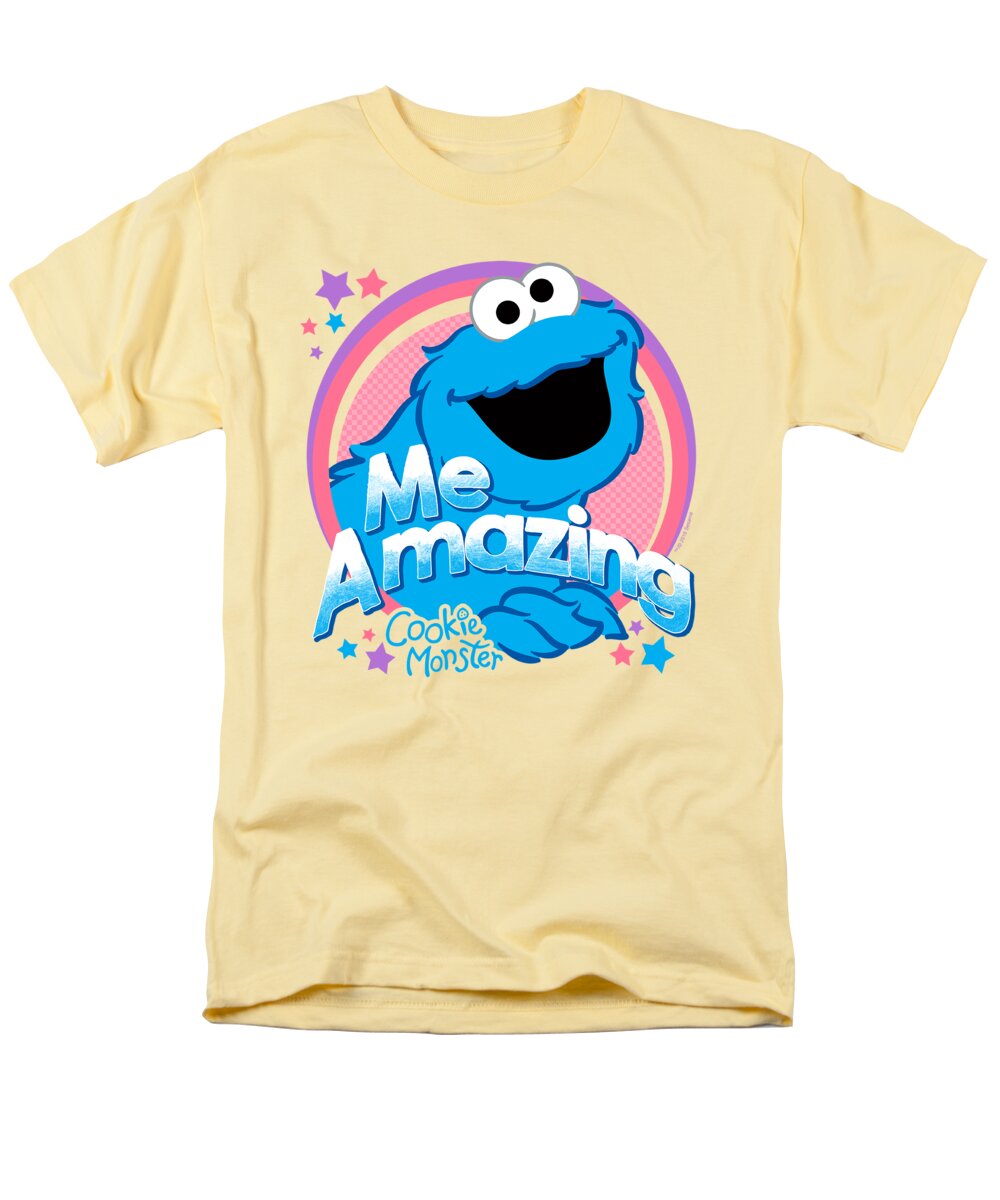 Men's T-Shirt (Regular Fit) featuring the digital art Sesame Street - Me Amazing by Brand A