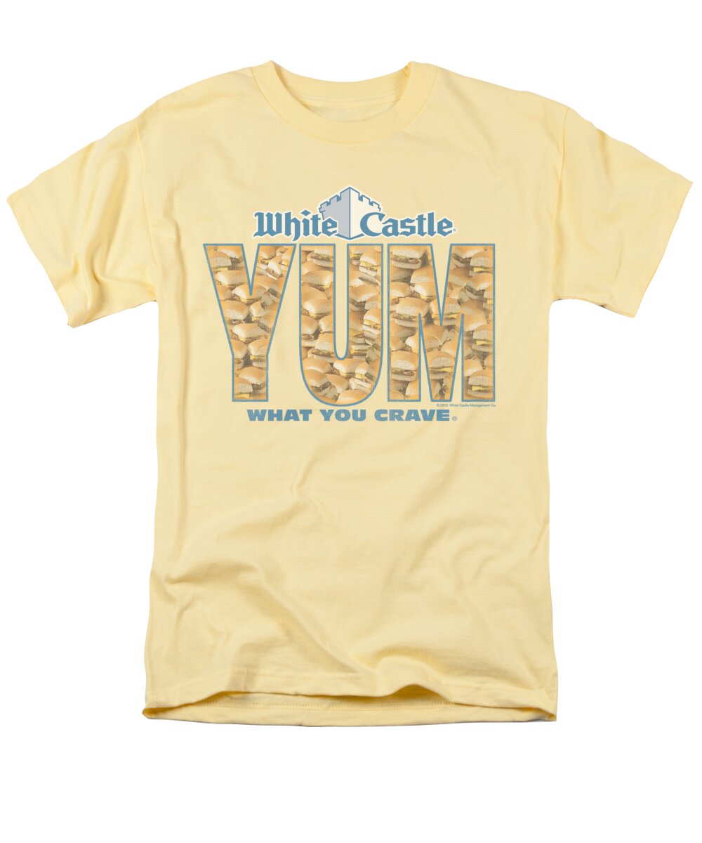 White Castle Men's T-Shirt (Regular Fit) featuring the digital art White Castle - Yum by Brand A