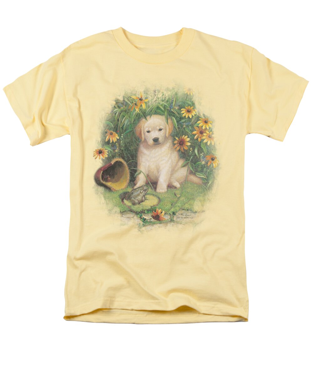 Wildlife Men's T-Shirt (Regular Fit) featuring the digital art Wildlife - A Prince Perhaps Yellow Lab by Brand A