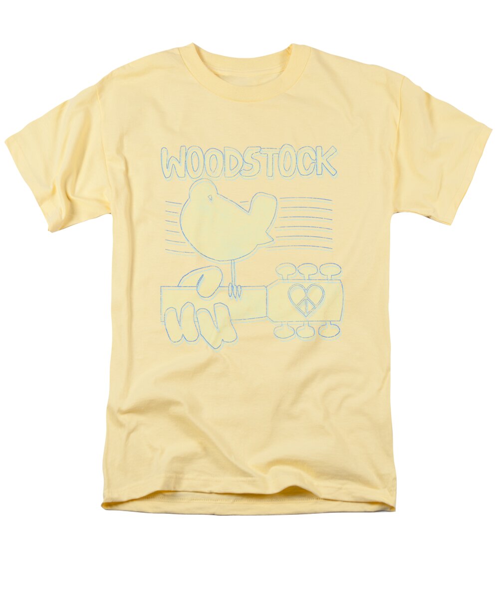  Men's T-Shirt (Regular Fit) featuring the digital art Woodstock - Liney Logo by Brand A