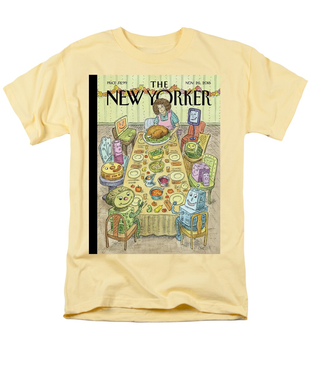 Thankfulness Men's T-Shirt (Regular Fit) featuring the painting Thankfulness by Roz Chast