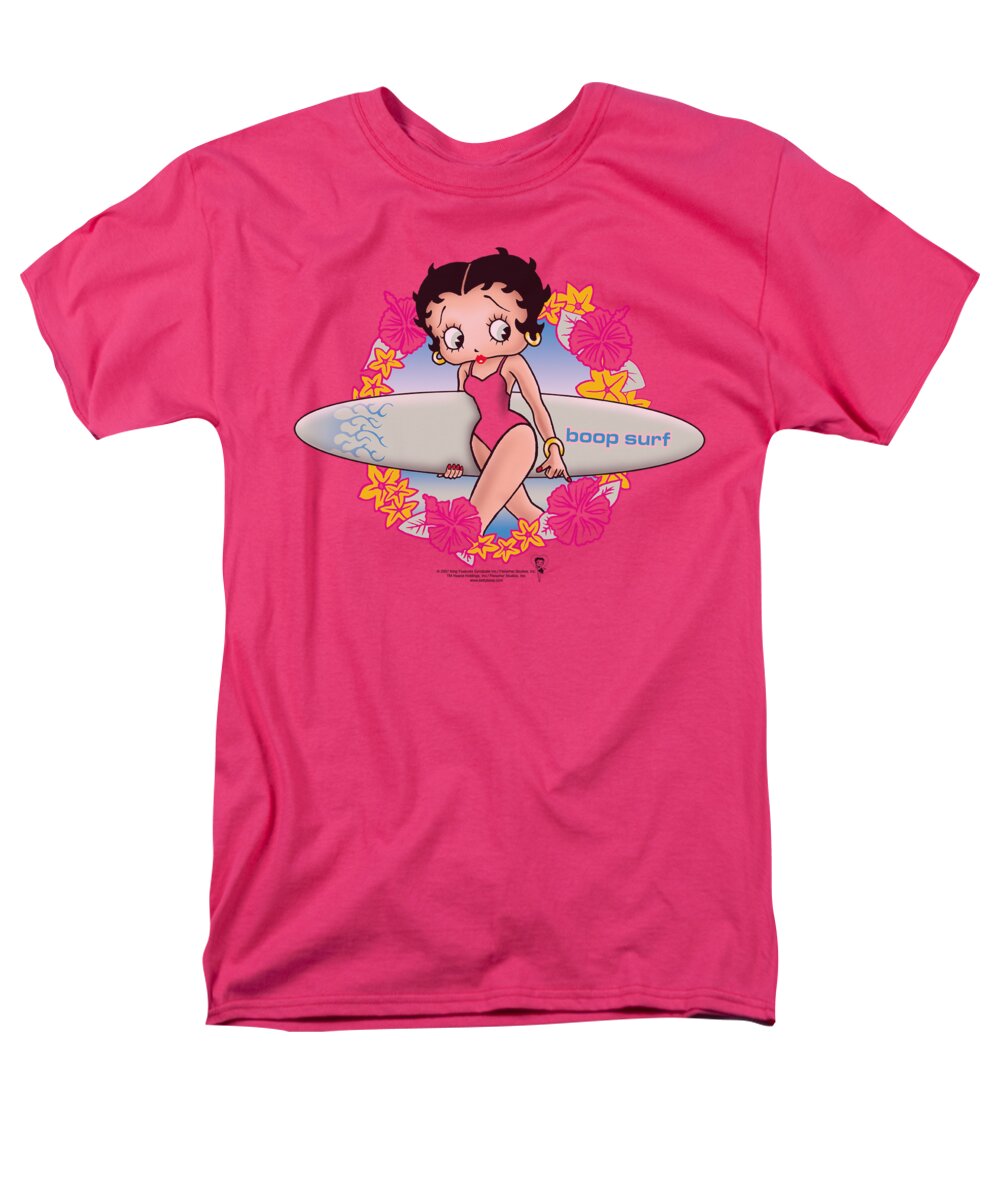 Betty Boop Men's T-Shirt (Regular Fit) featuring the digital art Boop - Surf by Brand A