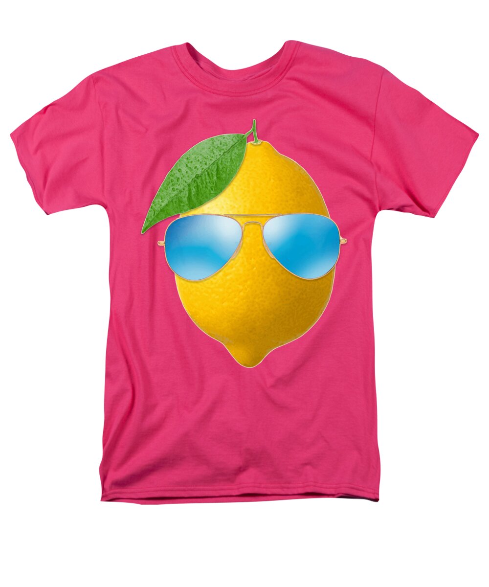Lemon Men's T-Shirt (Regular Fit) featuring the digital art Cool Lemon by Megan Miller